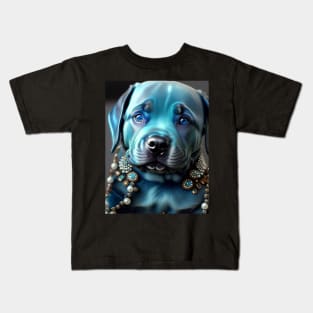 Gorgeous Blue Staffy Puppy Kids T-Shirt